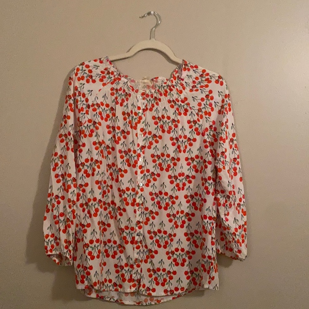 Cherry printed summer top